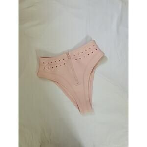 Gigi C Pink McKenzie High Waist Cutout Bikini Bottom Size Medium